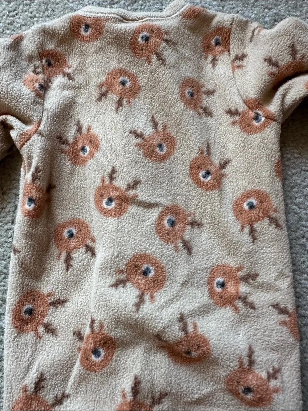 Old Navy lot of 3 fleece/velvet 2-way zip sleep & play footed pajamas 3-6 months